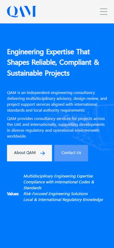 QAM Design phone user interface